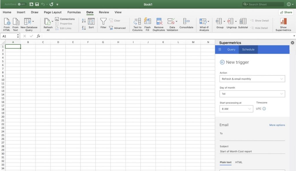 Supermetrics sheet example