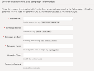 Google's campaign URL builder