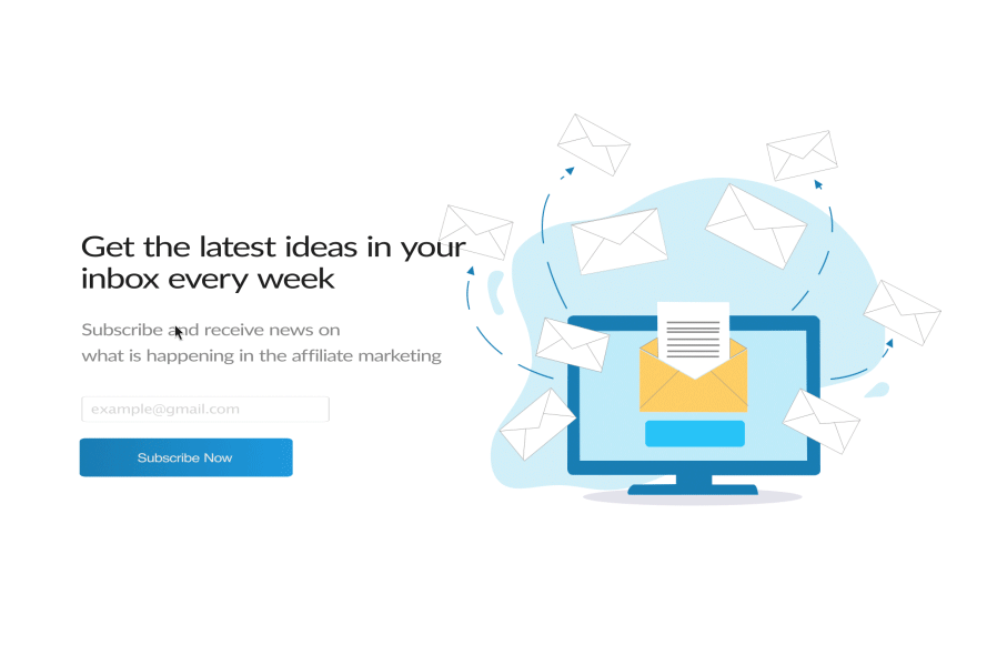 email newsletter subscription example