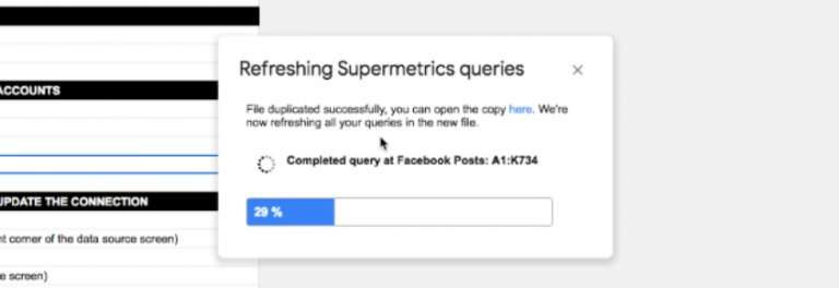 Refresh Supermetrics queries