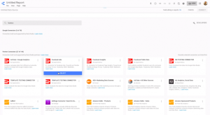 Choose a connector in google data studio