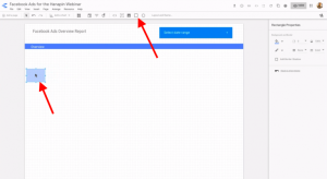 use the rectangle tool in google data studio