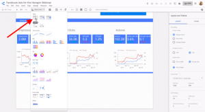 add a table in google data studio