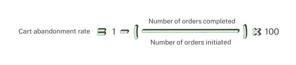 cart abandonment rate calculation ecommerce