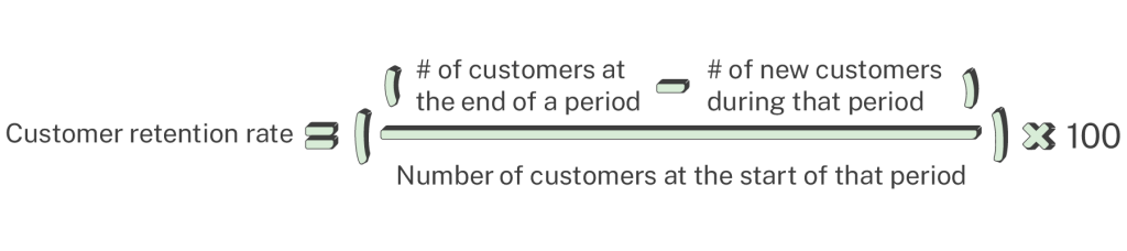 Customer retention rate calculation ecommerce