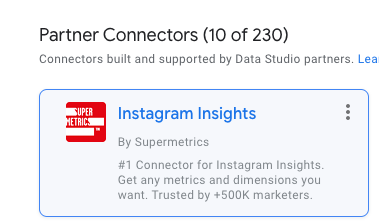 Instagram Insights connector by Supermetrics
