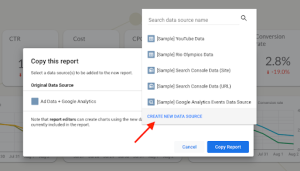 Copy report in data studio