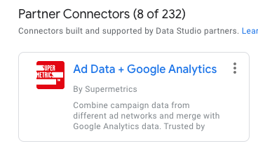 Add new connector in google data studio