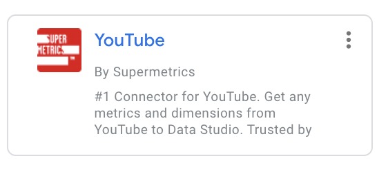 YouTube by Supermetrics