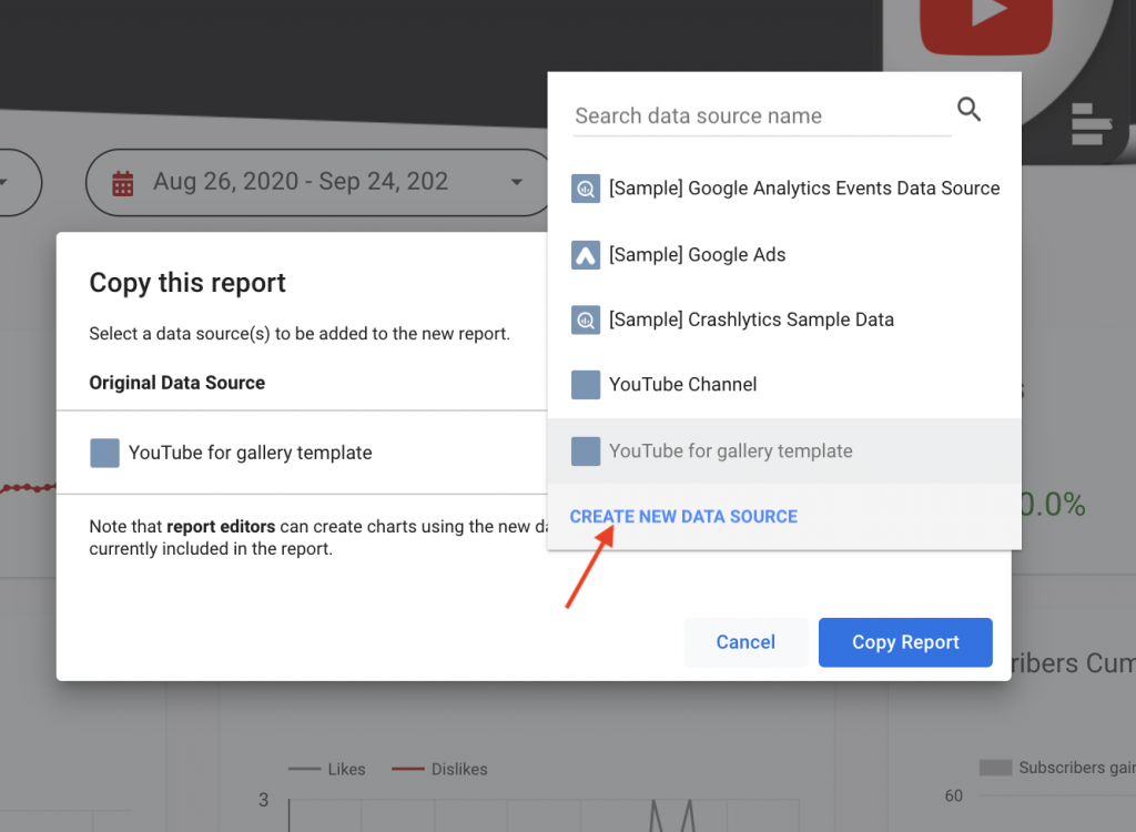 A free Google Data Studio template for YouTube reporting