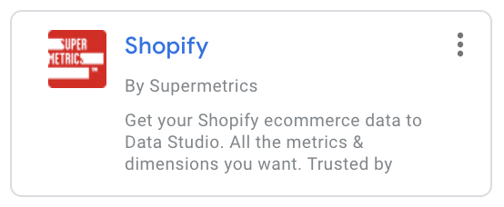 Shopify by Supermetrics