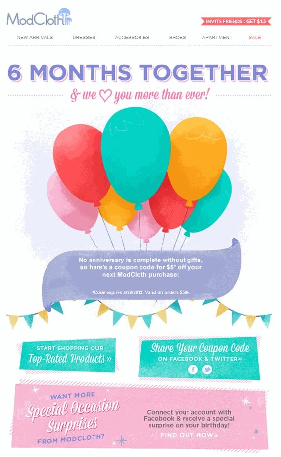 Personalisation by Modcloth