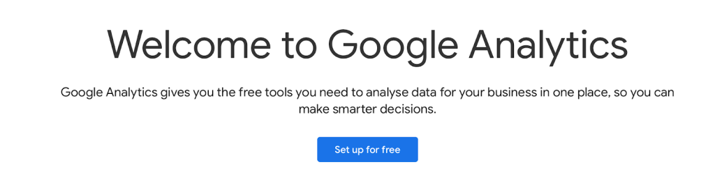 google analytics welcome notification