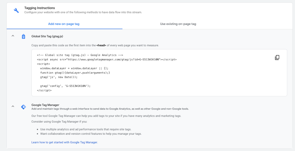tagging instructions on google tag manager