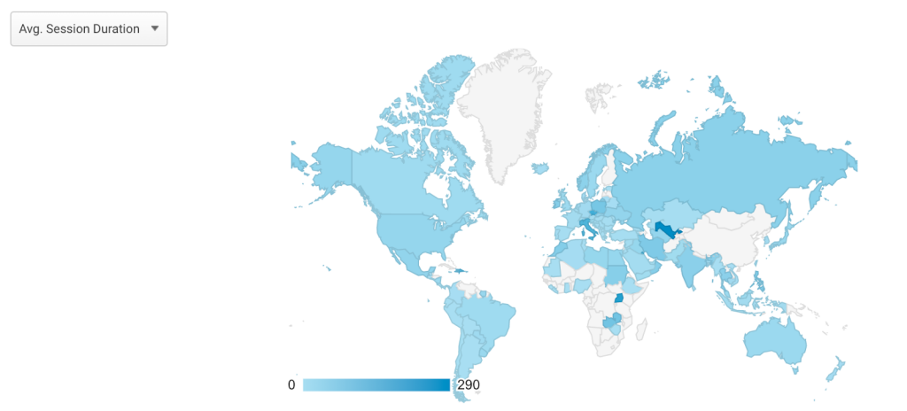 geographical report on google analytics