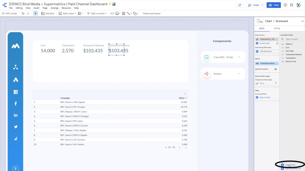 create a custom metric