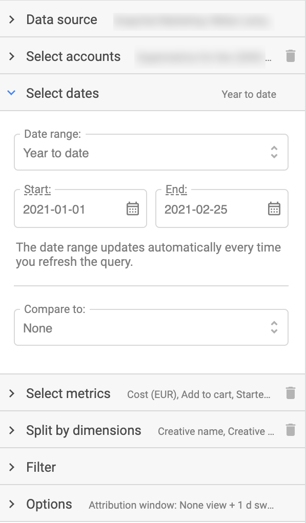 Supermetric query example