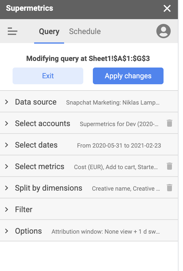 Query example