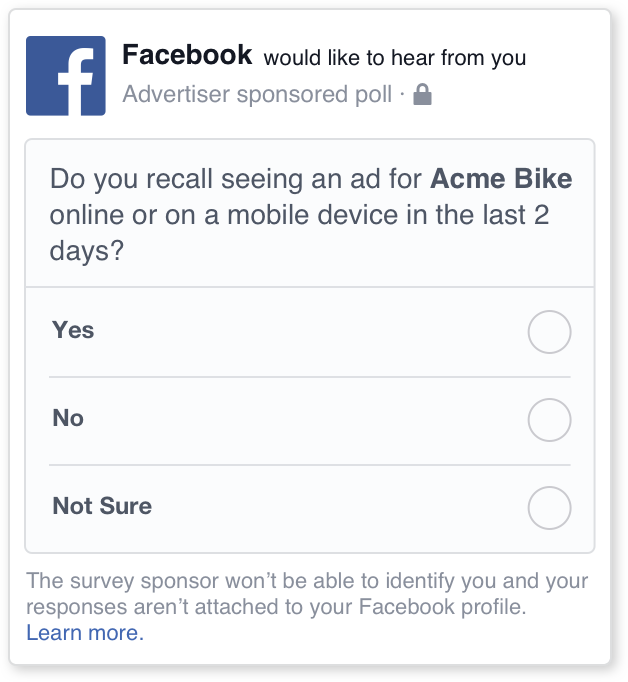 Facebook Ads - advertiser poll
