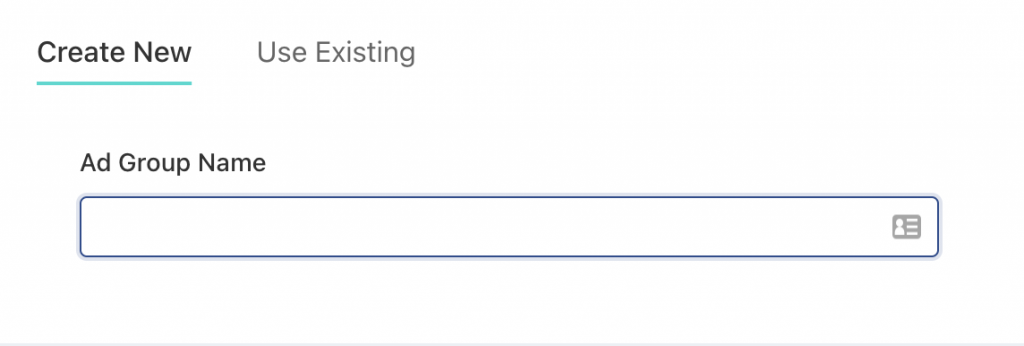 Fill in TikTok ad group name