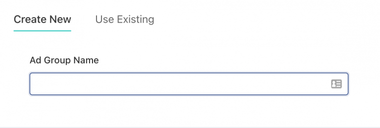 Fill in TikTok ad group name
