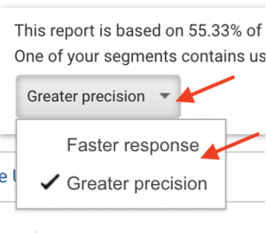 How to adjust sample size in Google Analytics