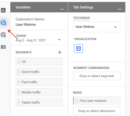 Advanced reports in Google Analytics 4