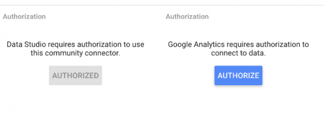 Authorize your Google accounts in Data Studio