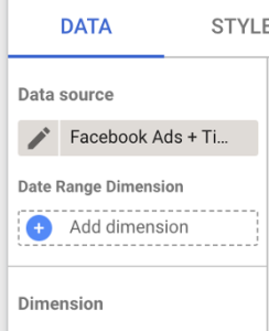 Add your blended data source to Google Data Studio