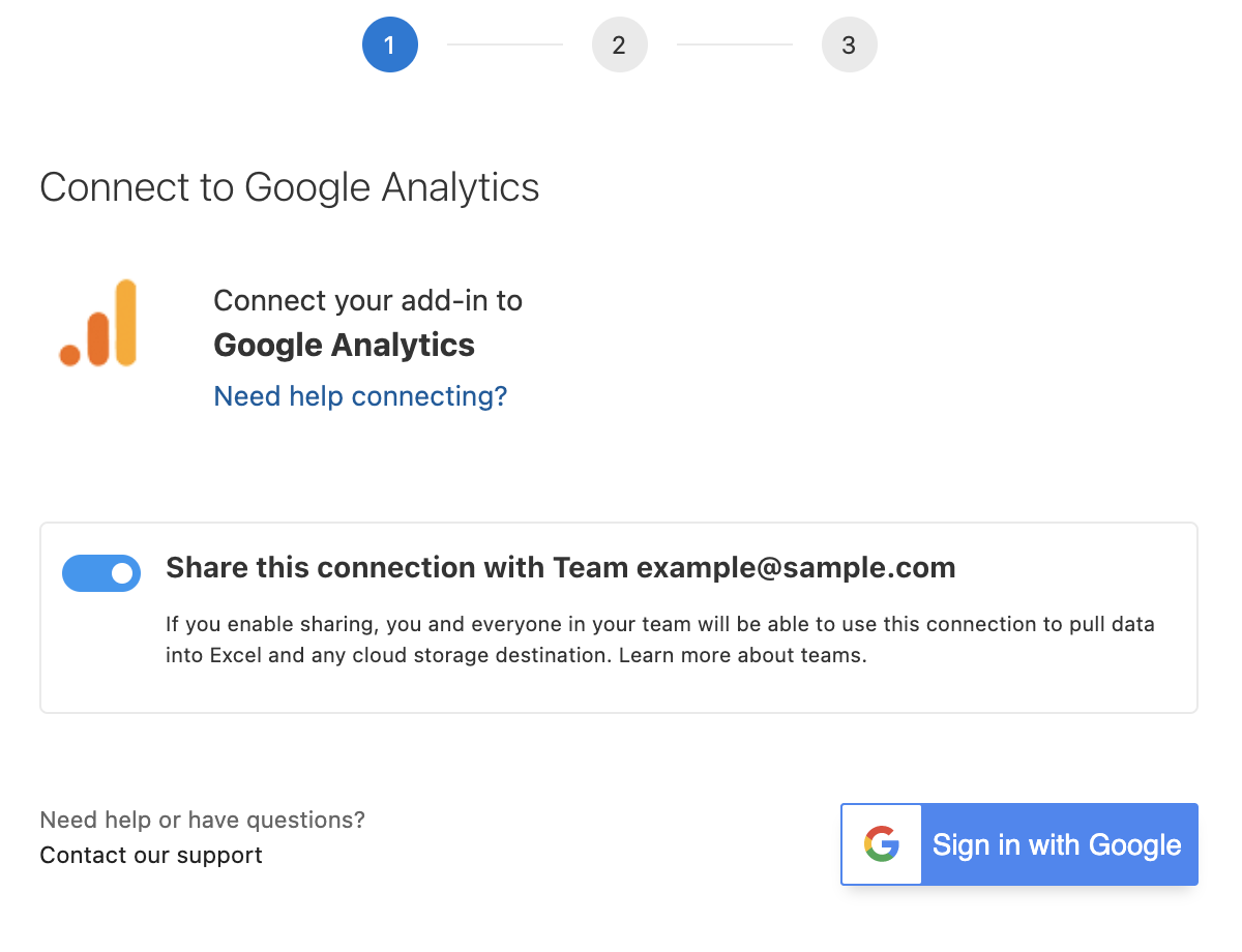 Connect to Google Analytics