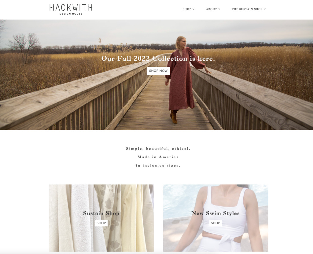 Hackwith Design House homepage
