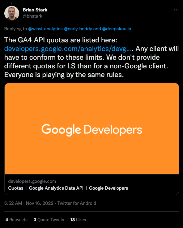 Data API  Google for Developers