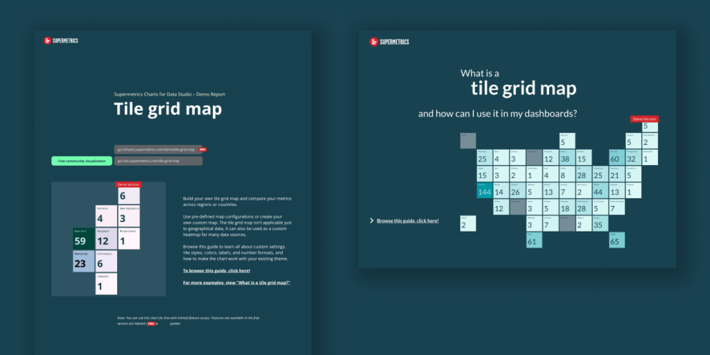 Two examples of tile grid map.