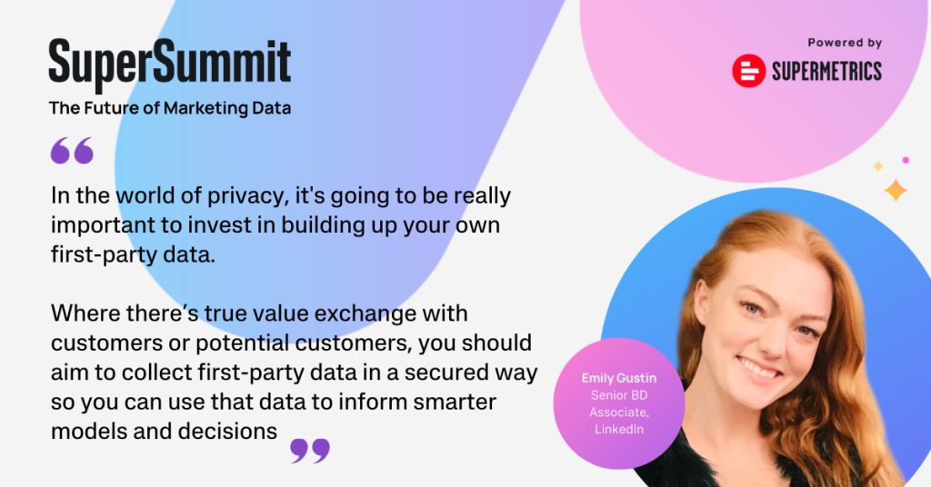 Emily quote: Start investing in a first-party data strategy