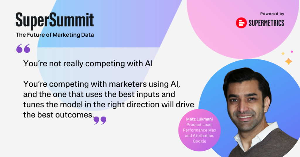 Matz Lukami quote you're not really competing with AI